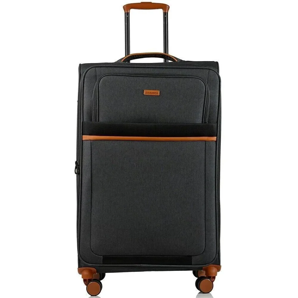 CHAMPS Classic II Collection 1-piece Softside Luggage  suitcase 24”Grey GREY